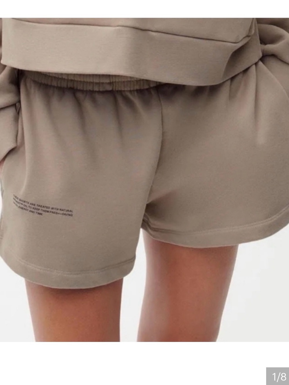 Pangaia Unisex 365 Midweight shorts, stone, large - Picture 4 of 15